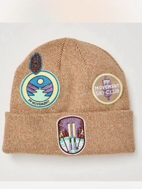 NWOT Free People FP Movement Park Patch Beanie